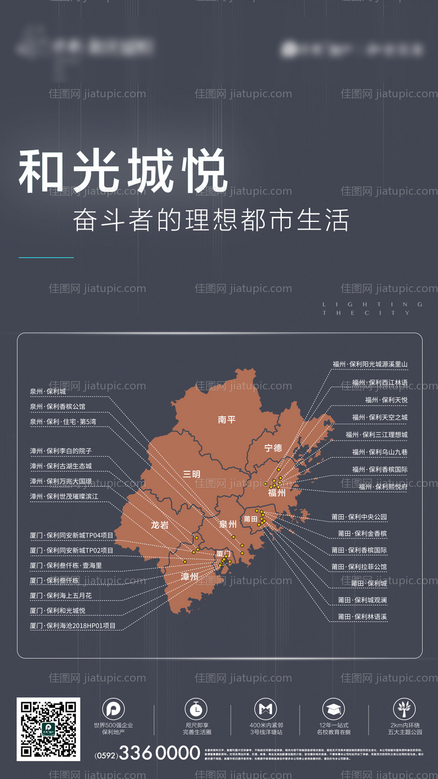 地产项目区域板块分布海报-源文件