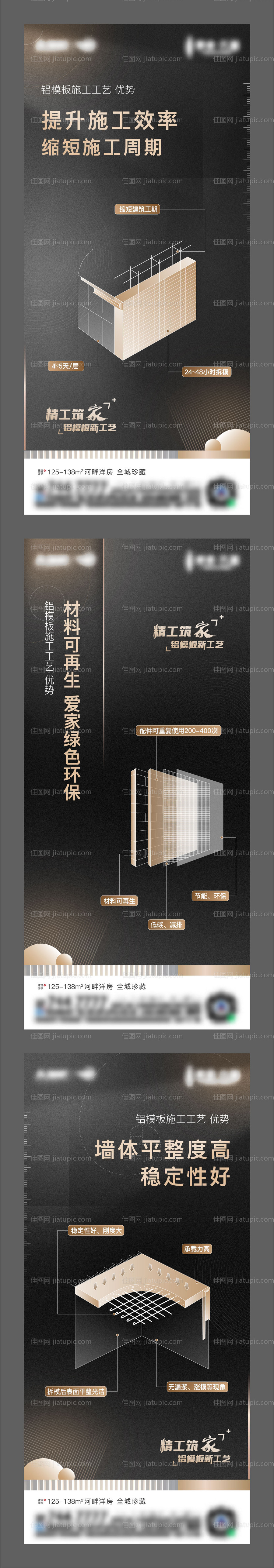 地产洋房价值点系列海报-源文件